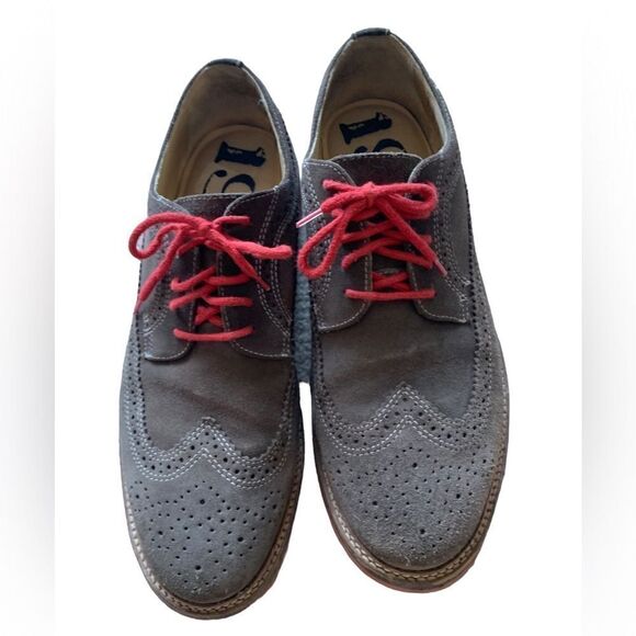 Nordstrom 1901 Suede Mens 1637 Gray Shoes Lace Up LeatherUpper and Lining Sz 10 - Picture 1 of 5